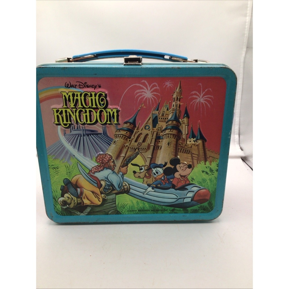 Vtg 1979 Walt-Disney Wonderful World Magic Kingdom Metal Lunchbox NO Thermos